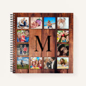 Aangepast fotocollage, geregenereerd hout notitieboek (Voorkant)
