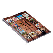 Aangepast fotocollage, geregenereerd hout notitieboek (Rechterzijde)