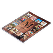 Aangepast fotocollage, geregenereerd hout notitieboek (Linkerzijde)