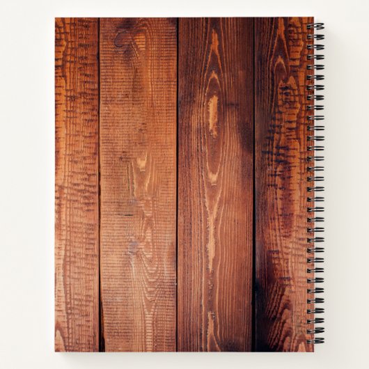 Aangepast fotocollage, geregenereerd hout notitieboek (Achterkant)