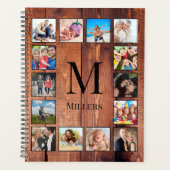 Aangepast fotocollage, geregenereerd hout planner (Voorkant)