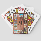 Aangepast fotocollage, geregenereerd hout pokerkaarten (Achterkant)