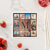 Aangepast fotocollage, geregenereerd hout servet (Insitu)