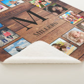 Aangepast fotocollage, geregenereerd hout sherpa deken (3/4)