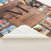 Aangepast fotocollage, geregenereerd hout sherpa deken (3/4)