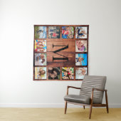 Aangepast fotocollage, geregenereerd hout wandkleed (In Situ (horizontaal))