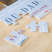 Aangepast fotocollage-liefdescadeau voor Vaderdag Legpuzzel (Zijkant)