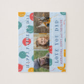 Aangepast fotocollage-liefdescadeau voor Vaderdag Legpuzzel (Verticaal)