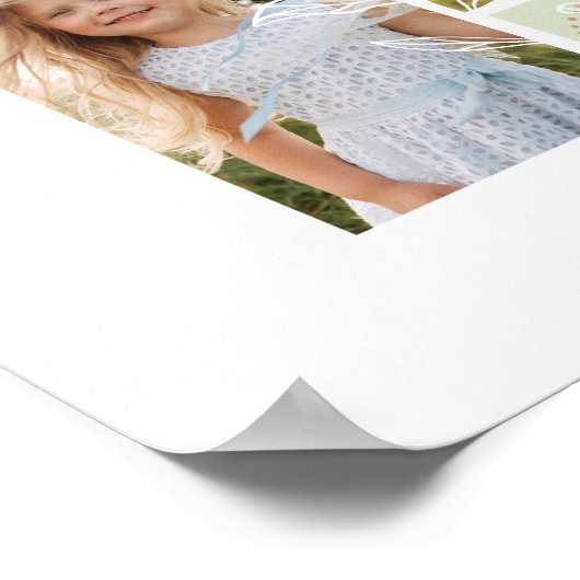 Aangepast fotocollage monogram modern thema poster (Hoek)