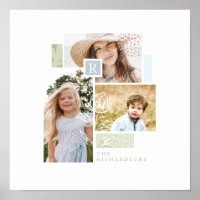 Aangepast fotocollage monogram modern thema