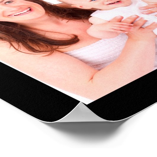 Aangepast fotocollage-monogram voor familie poster (Hoek)