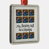 Aangepast fotocollage opa 9 metalen ornament (Rechts)