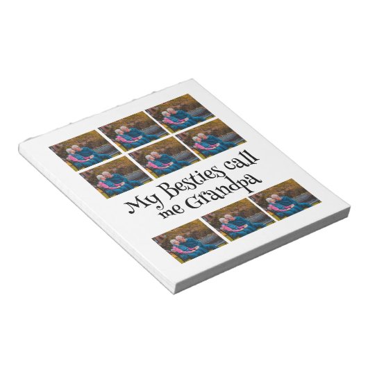 Aangepast fotocollage opa 9 notitieblok (Schuin)