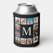 Aangepast fotocollage, speciaal aangepast zwart blikjeskoeler (Blikje Achterkant)