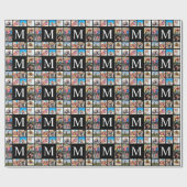 Aangepast fotocollage, speciaal aangepast zwart cadeaupapier (Vlak)