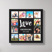 Aangepast fotocollage, speciaal aangepast zwart canvas afdruk (Voorkant)