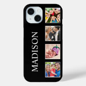 Aangepast fotocollage, speciaal aangepast zwart Case-Mate iPhone case (Achterkant)