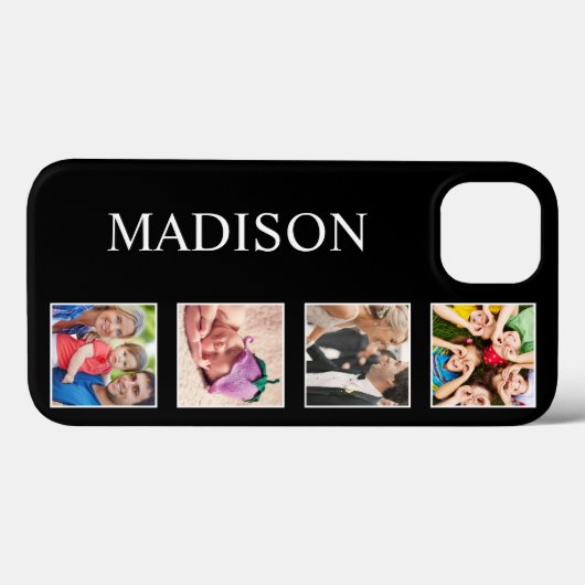 Aangepast fotocollage, speciaal aangepast zwart Case-Mate iPhone case (Achterkant (horizontaal))