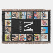 Aangepast fotocollage, speciaal aangepast zwart deken (Voorkant)