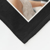 Aangepast fotocollage, speciaal aangepast zwart fleece deken (Hoek)