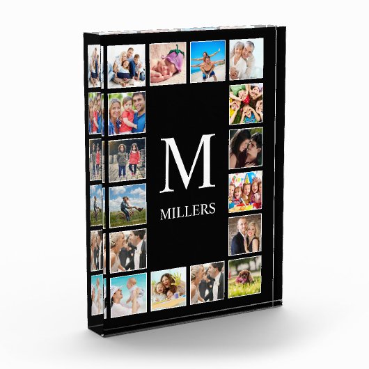 Aangepast fotocollage, speciaal aangepast zwart fotoblokken (Links)