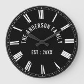 Aangepast fotocollage, speciaal aangepast zwart grote klok (Voorkant)