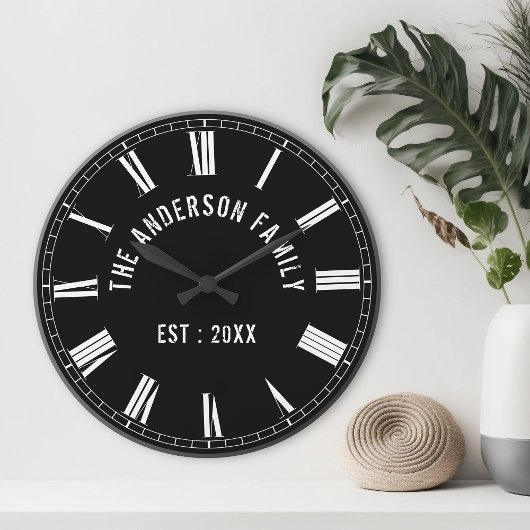 Aangepast fotocollage, speciaal aangepast zwart grote klok