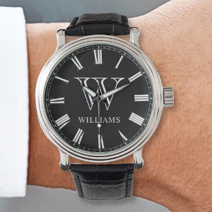 Aangepast fotocollage, speciaal aangepast zwart horloge