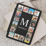 Aangepast fotocollage, speciaal aangepast zwart iPad pro cover<br><div class="desc">Creëer uw eigen persoonlijke 16 fotocollage,  ipad smart cover background. Het slimme steunvlak van het toetsenbord kenmerkt ook uw monogram. Voeg uw favoriete foto's,  design of kunstwerken toe aan iets echt unieks te creëer.</div>