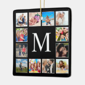 Aangepast fotocollage, speciaal aangepast zwart keramisch ornament (Links)