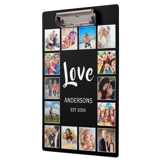 Aangepast fotocollage, speciaal aangepast zwart klembord (Links)