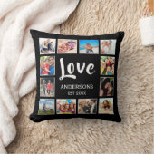 Aangepast fotocollage, speciaal aangepast zwart kussen (Deken)