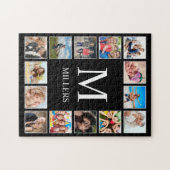 Aangepast fotocollage, speciaal aangepast zwart legpuzzel (Horizontaal)