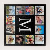 Aangepast fotocollage, speciaal aangepast zwart legpuzzel (Horizontaal)