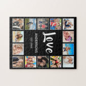 Aangepast fotocollage, speciaal aangepast zwart legpuzzel (Horizontaal)