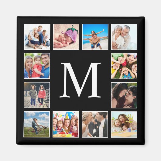 Aangepast fotocollage, speciaal aangepast zwart magneet (Voorkant)