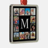 Aangepast fotocollage, speciaal aangepast zwart metalen ornament (Rechts)