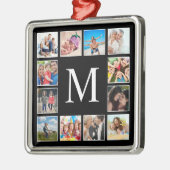 Aangepast fotocollage, speciaal aangepast zwart metalen ornament (Links)