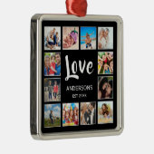 Aangepast fotocollage, speciaal aangepast zwart metalen ornament (Rechts)