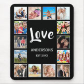 Aangepast fotocollage, speciaal aangepast zwart muismat (Voorkant)