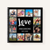 Aangepast fotocollage, speciaal aangepast zwart notitieboek (Voorkant)