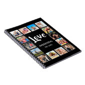 Aangepast fotocollage, speciaal aangepast zwart notitieboek (Rechterzijde)