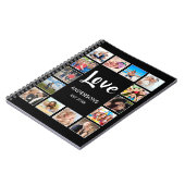 Aangepast fotocollage, speciaal aangepast zwart notitieboek (Linkerzijde)