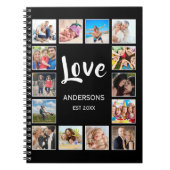 Aangepast fotocollage, speciaal aangepast zwart notitieboek (Voorkant)