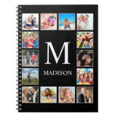 Aangepast fotocollage, speciaal aangepast zwart notitieboek (Voorkant)