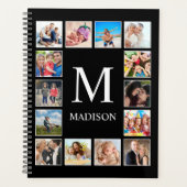 Aangepast fotocollage, speciaal aangepast zwart planner (Voorkant)