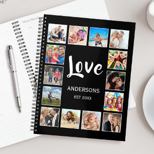 Aangepast fotocollage, speciaal aangepast zwart planner