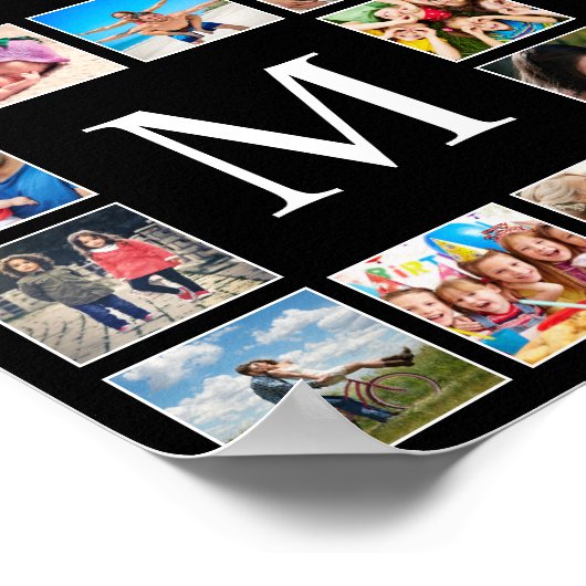 Aangepast fotocollage, speciaal aangepast zwart poster (Hoek)