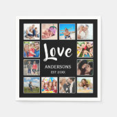 Aangepast fotocollage, speciaal aangepast zwart servet (Voorkant)