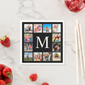 Aangepast fotocollage, speciaal aangepast zwart servet (Insitu)